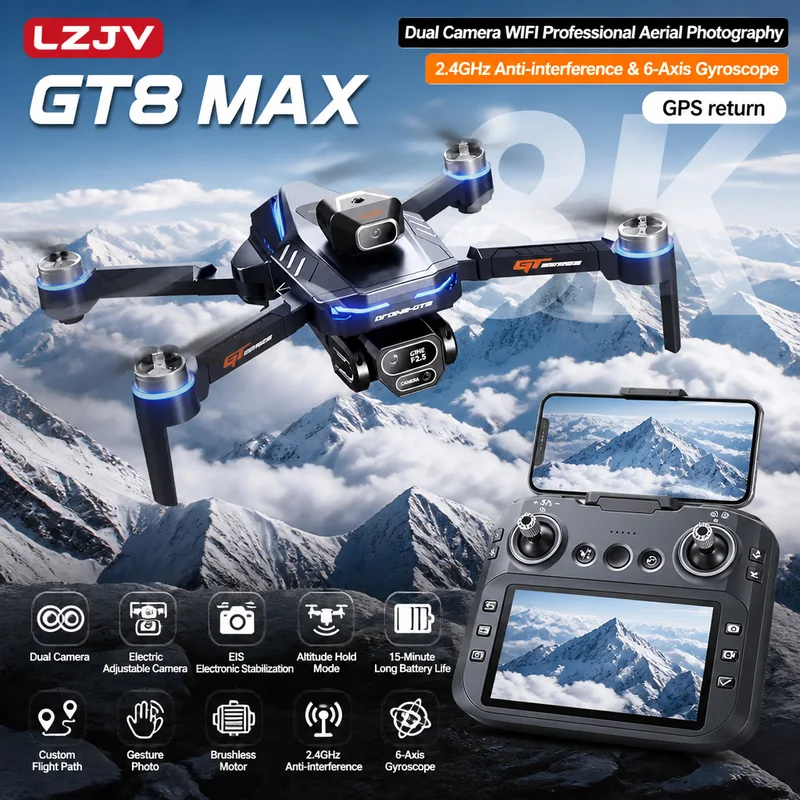 GT8 Max Opvouwbare Drone 8K HD - Drone Photogrammetry recensie en prijs